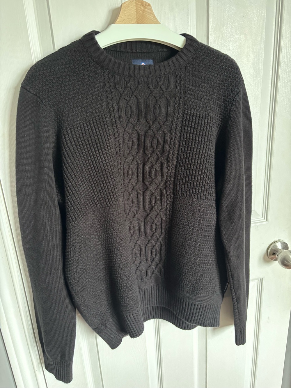Ben Sherman Heavyweight Cable Knit Textured Cotton Blend Sweater XL